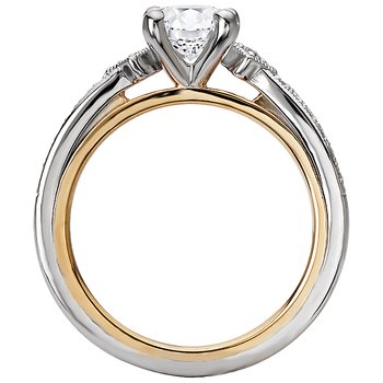 Two Tone Semi-Mount Diamond Ring