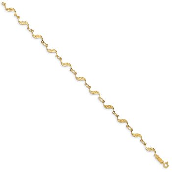 14k Diamond-cut Bracelet
