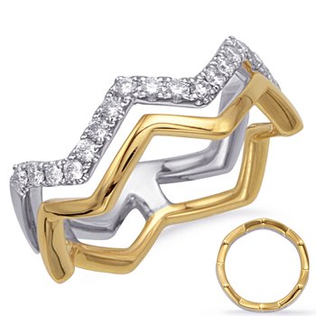 Yellow & White Gold Diamond Fashion Ring