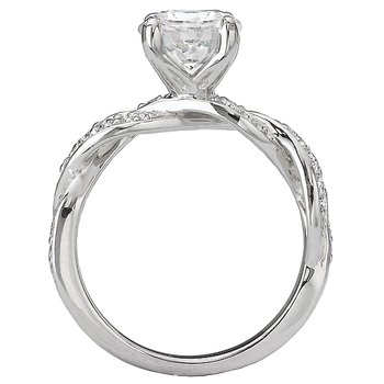 Peg Head Semi-Mount Diamond Ring