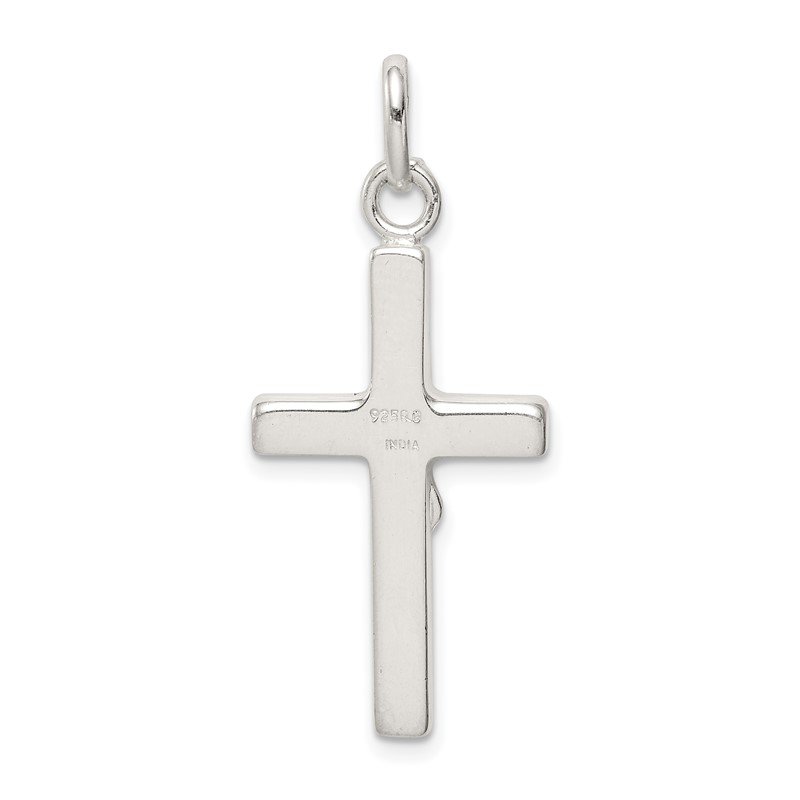 Sterling Silver Polished Cross Pendant 