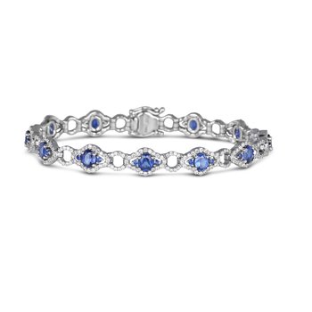 Stunning Sapphire and Diamond Encrusted Bracelet