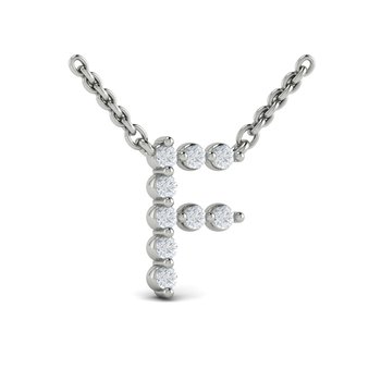 Diamond  Alphabet Pendant Necklace, F VP60003-F