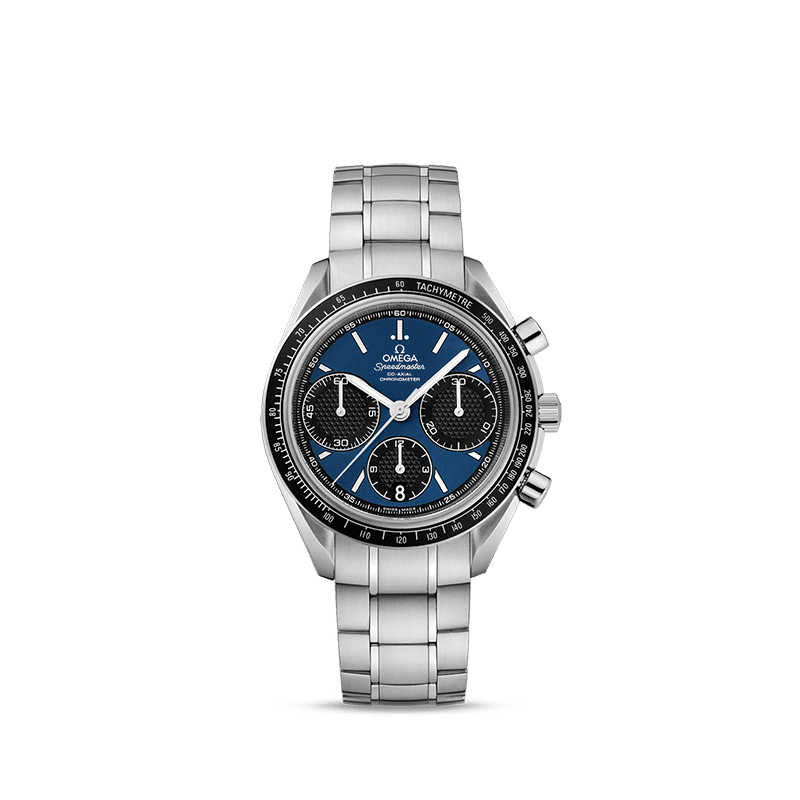 omega speedmaster racing blue dial