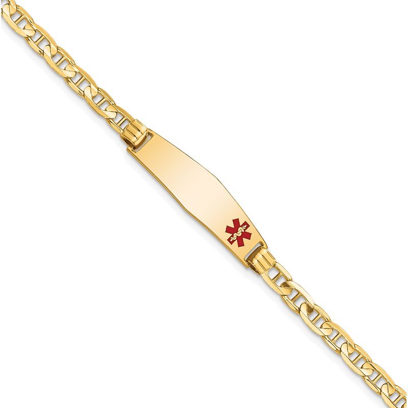 Jewel Tie 14k Yellow Gold Diamond-Cut 3.5x17mm Hollow Hoop Earrings 