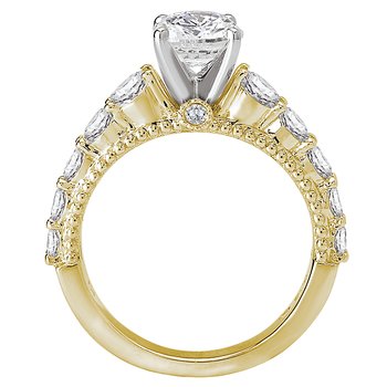 Peg Head Semi-Mount Diamond Ring