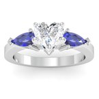 Classic Pear Shaped Blue Sapphire Engagement Ring