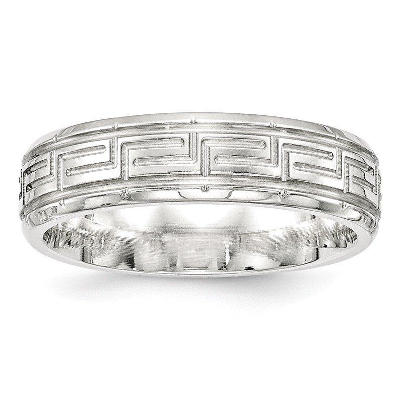 Jewels By Lux SS 6mm Polished Fancy Band 