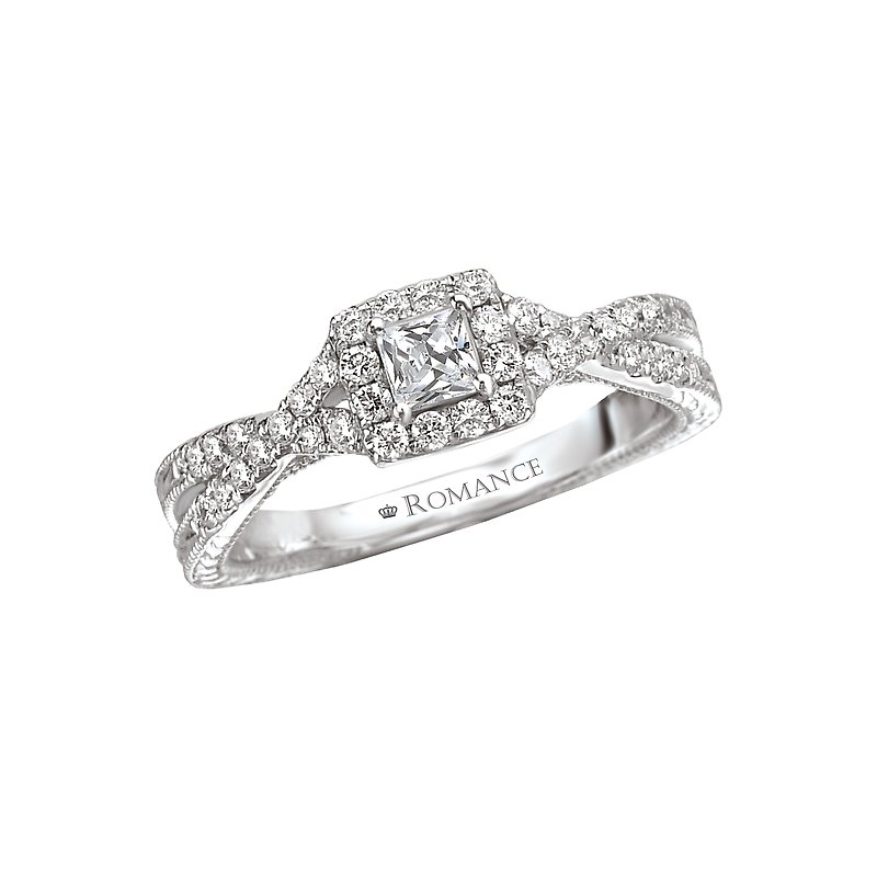 Romance Split Shank Semi-Mount Diamond Ring