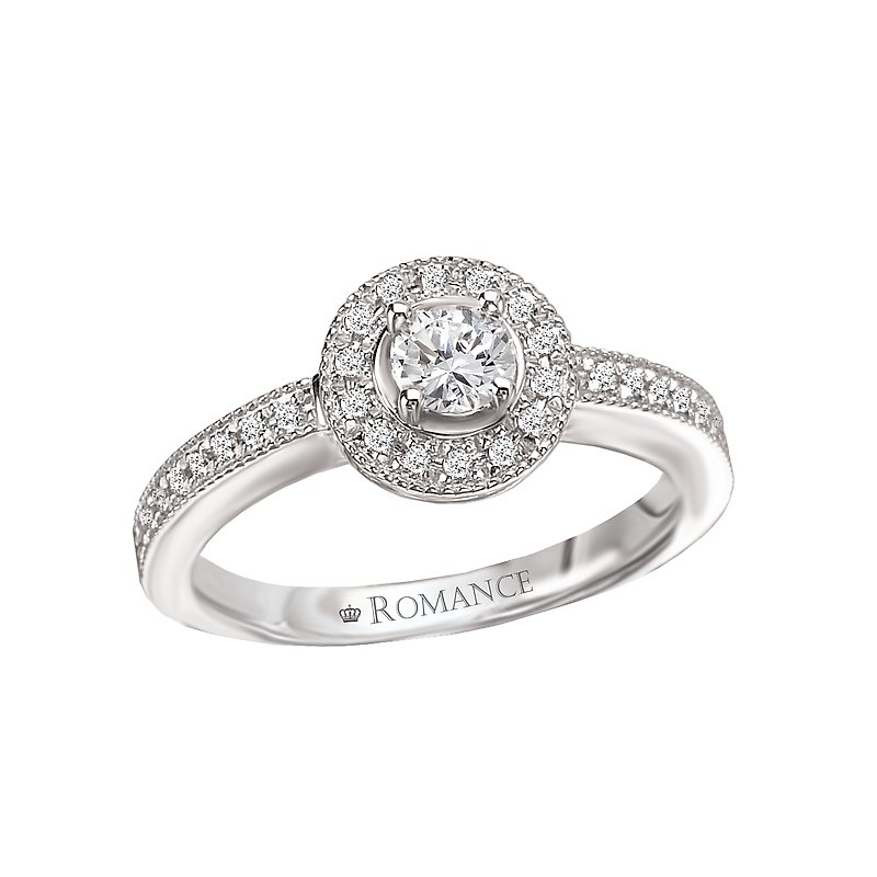 Romance Round Halo Complete Diamond Ring