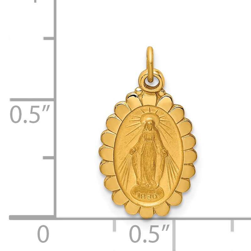 14k Yellow Gold Small Satin Number 67 Charm 