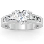 Princess & Baguette Diamond Engagement Ring