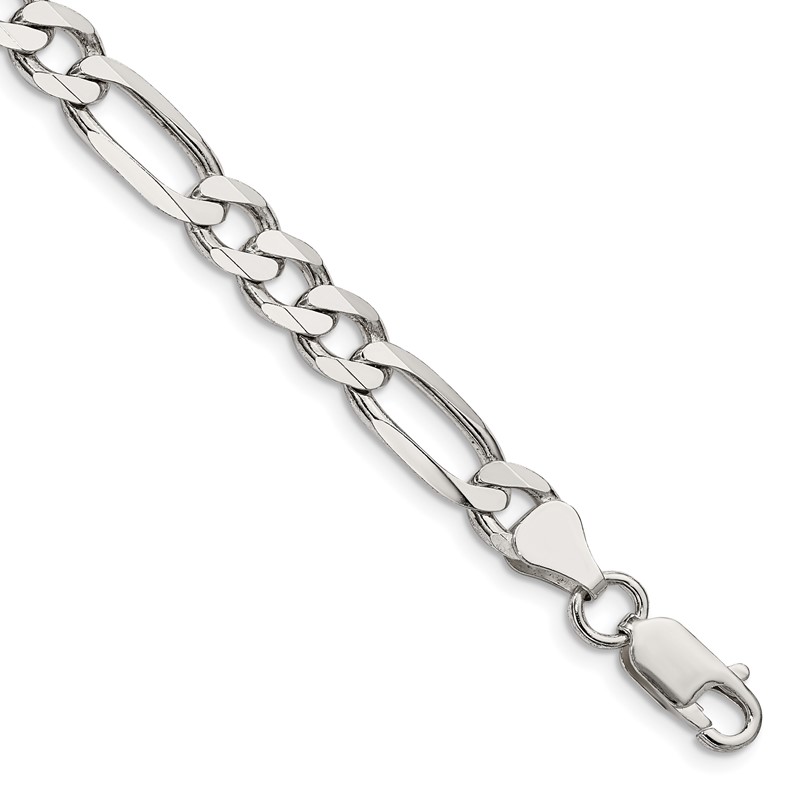 Sterling Silver Rhodium 6.00mm Diamond Cut Rope Rhodium Plated Chain