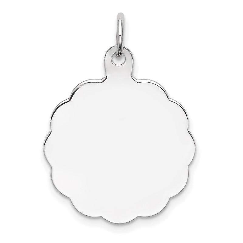 Beautiful Sterling silver 925 sterling Sterling Silver Rh-plt Engraveable Polished Front/Satin Back Plate