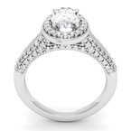 Oval Diamond Halo Engagemant Ring