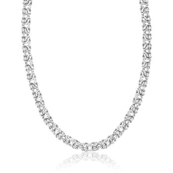 Sterling silver Byzantine-style fashion necklace, 16"