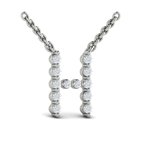 Vdora Diamond  Alphabet Pendant Necklace, H