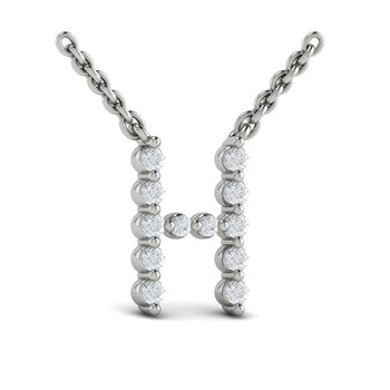 Diamond  Alphabet Pendant Necklace, H VP60003-H