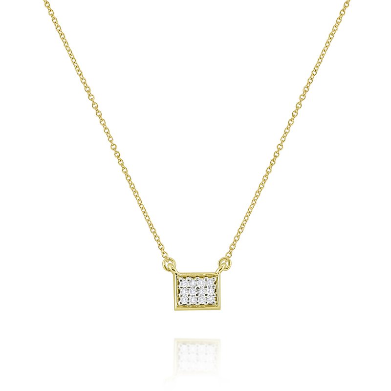 KC Designs 14K Pave Diamond Rectangle Necklace - Burri Jewelers