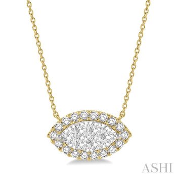Marquise Shape Lovebright Diamond Necklace