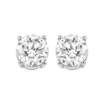 Diamond Stud Earrings in 14K White Gold (3/4 ct. tw.) I2/I3 - H/K