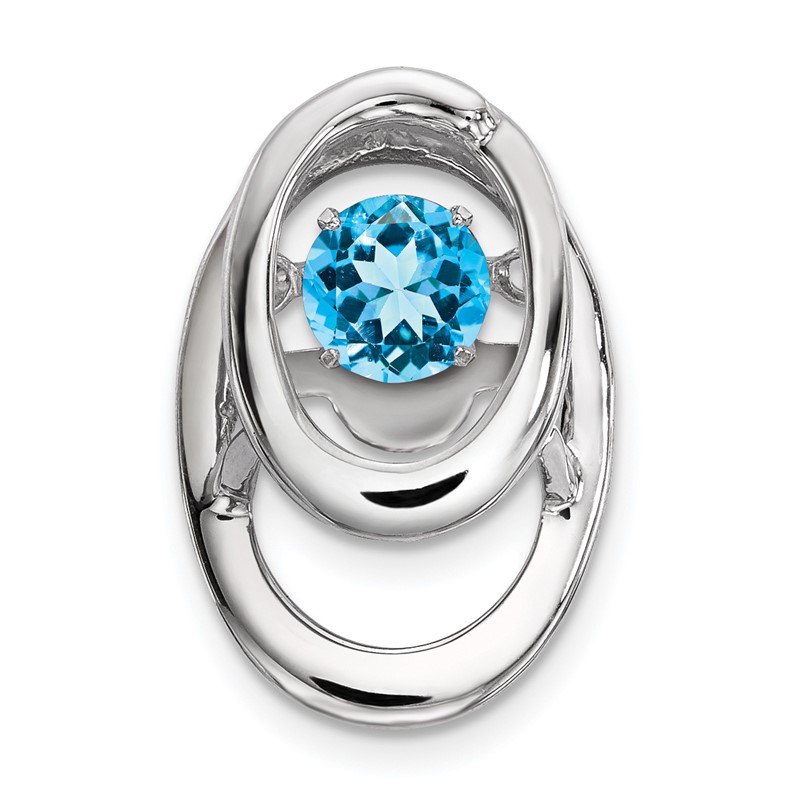 Jewels By Lux Sterling Silver Rhodium-plated Blue Topaz Birthstone Ring
