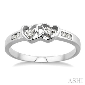 Twin Heart Shape Light Weight Diamond Ring
