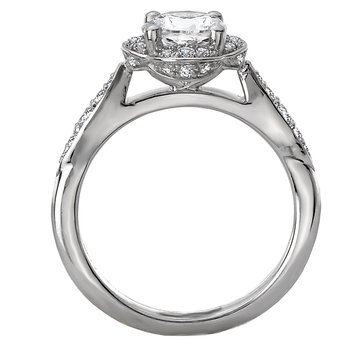 Halo Semi-Mount Diamond Ring