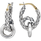 Alisa VHE 1510 Sterling Traversa Loopy Earrings with Shiny Circle Dangle VHE 1510
