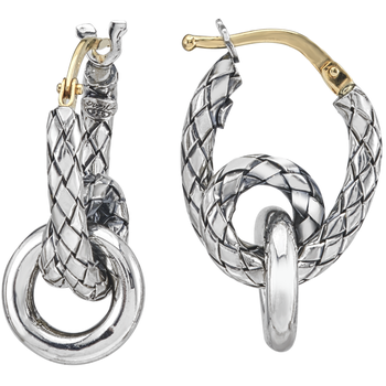 VHE 1510 Sterling Traversa Loopy Earrings with Shiny Circle Dangle VHE 1510