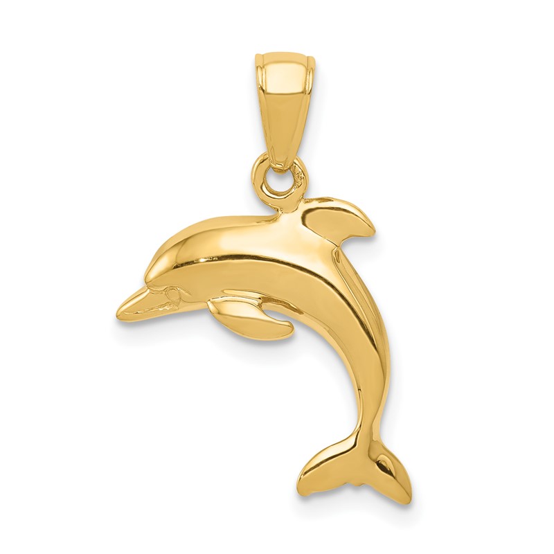 Details about   Gold Hoop Jumping Dolphin Pendant