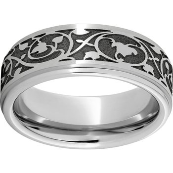Serinium® Flat Grooved Edge Band with Deep Art Nouveau Laser Engraving