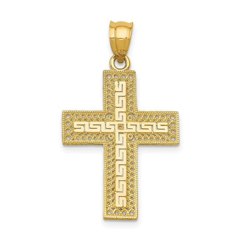 Core Gold 14k Filigree Cross Pendant 