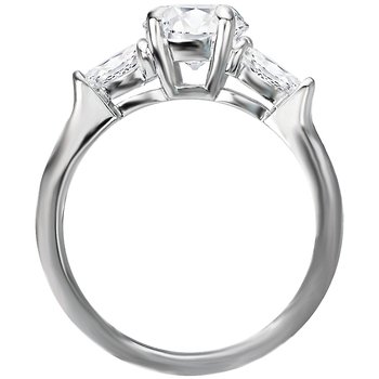3 Stone Semi-Mount Diamond Ring