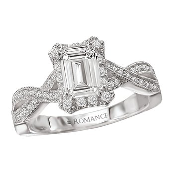 Halo Semi-Mount Diamond Ring