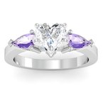 Classic Pear Shaped Tanzanite Engagement Ring