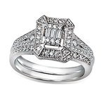 Affinity, white gold, Art Deco-inspired diamond engagement ring