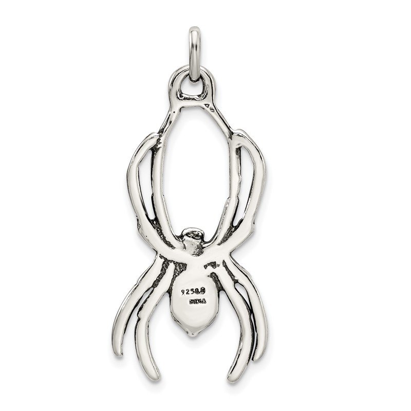 27mm Silver Yellow Plated Spider Pendant 