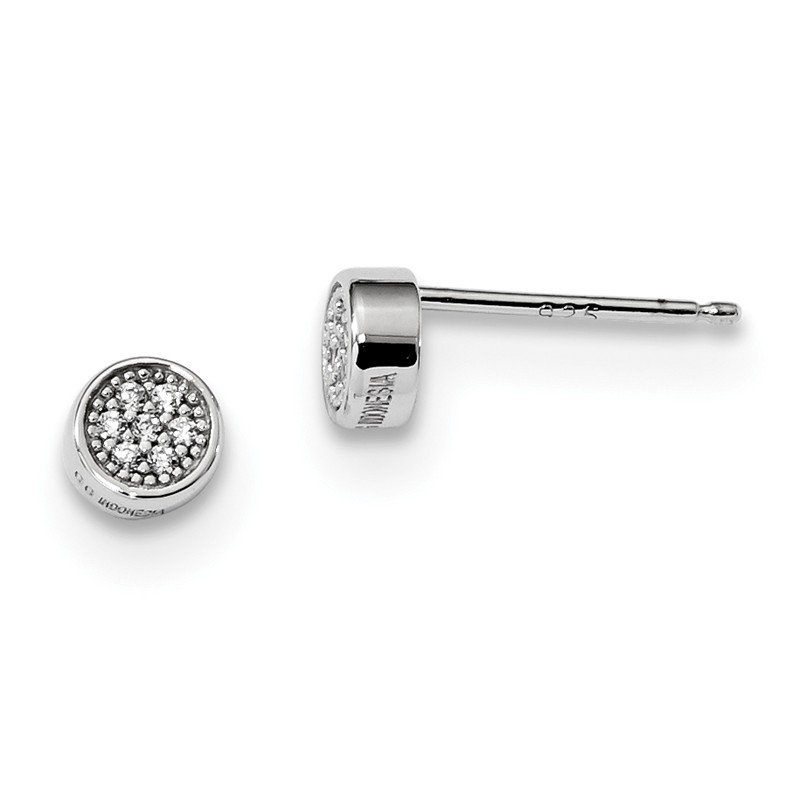 Sterling Silver & Cz Brilliant Embers Cuff Links 
