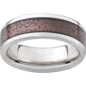 Serinium® Pipe Cut Band with Copper Vein Inlay