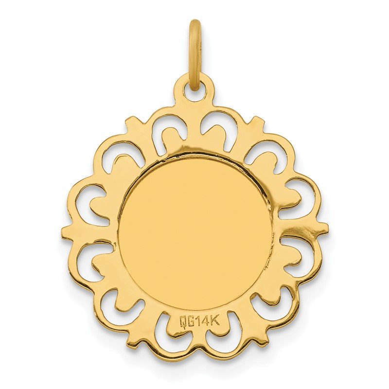 Details about  / 14k 14kt Yellow Gold Polished and Satin Spanish 1st Communion Medal Pendan