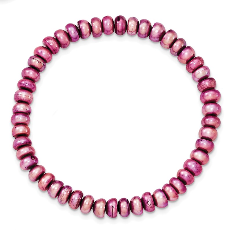 FW Cultured 6-7mm Pearl White/Lavender/Rose Stretch Bracelet