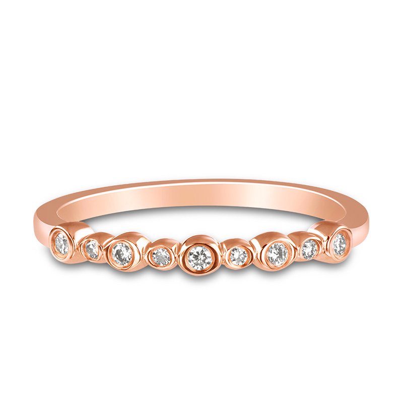 Rose gold and diamond stackable band