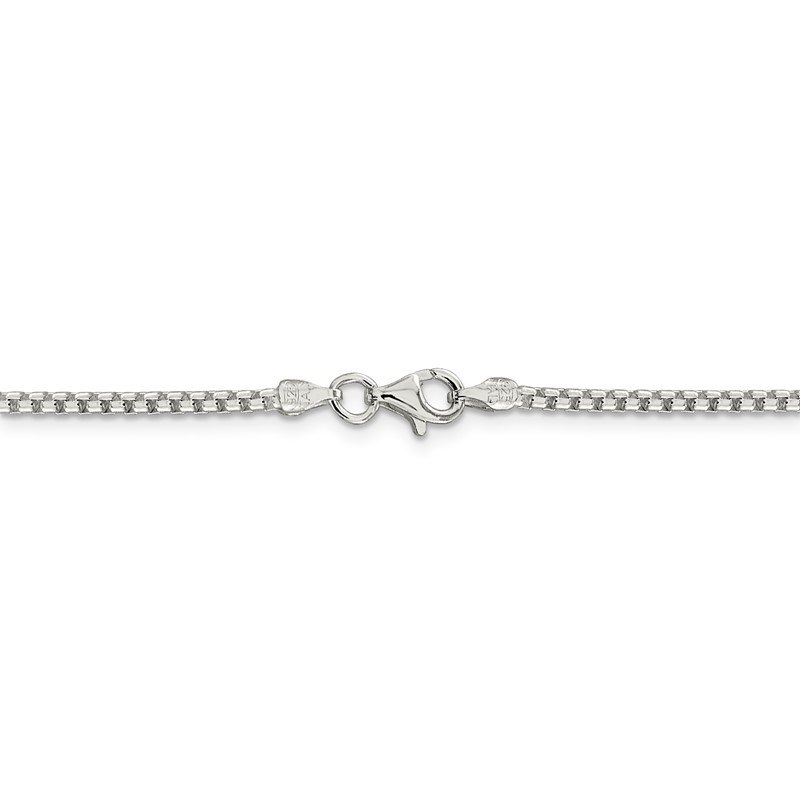 Box Sterling Silver 0.5mm Dia-Cut Anklet 