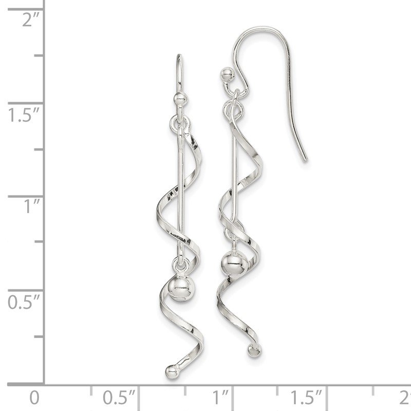Sterling Silver Twist Earrings Drop Drops Dangly 925 Hallmark