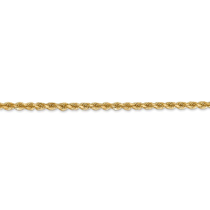 SS Rhodium Plated 2.75mm Diamond-cut Rope Chain 
