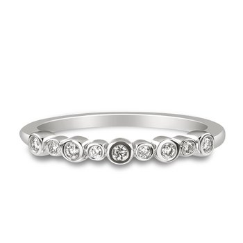 White gold and diamond stackable band