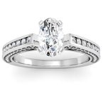 Pave & Channel Diamond Engagement Ring