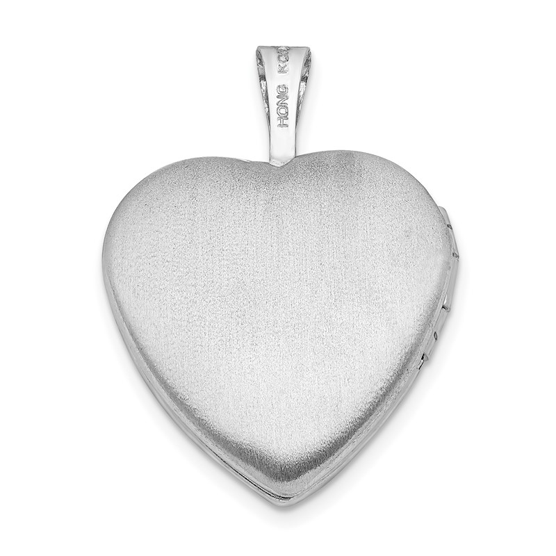 Beautiful Sterling Silver Rhodium-plated & Dia 20mm D/C Heart Locket
