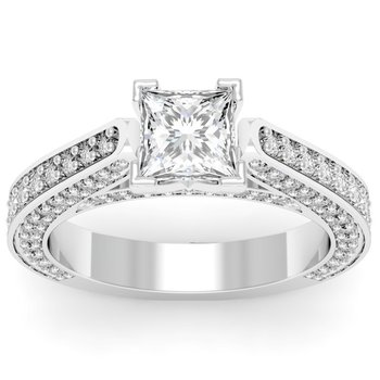 Antique Cathedral Diamond Engagement Ring